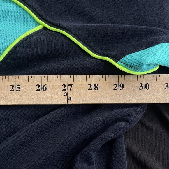 Catherines Jacket Womens 4X 30/32W Black Neon Green Zip Up Activewear Pockets - Picture 9 of 12